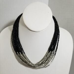 Premier multi layer seed bead necklace 14" w/4" ext.  1.1668
